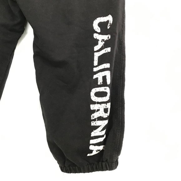 Y2K 360 SURF Love Surf California Low Rise Capri Pants S Black Rainbow Heart - Picture 10 of 12